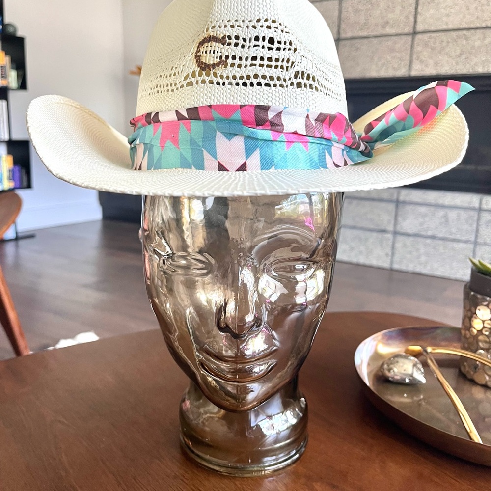 NWT Hissy Fit Western Straw Hat Natural | Small 3” Brim | Boho Cowgirl Style
